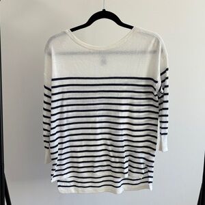Old Navy Navy and White Striped Blouse